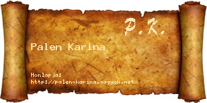 Palen Karina névjegykártya